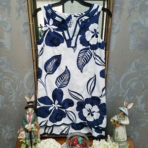 Lilly Pulitzer Blue and White Flowered Dress